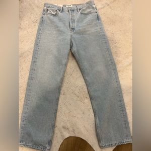 Women's Agolde 90’s Mid Rise Loose Fit Straight Jeans Major Wash Size 28 NEW